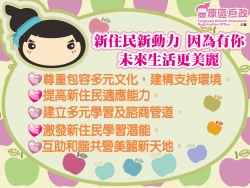 人口政策宣導品-新住民新動力 因為有你 未來生活更美麗