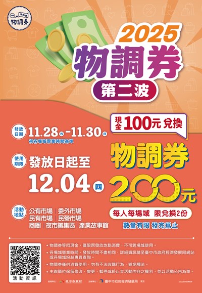 「2025物調券第二波」活動