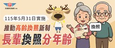 高齡換照新制宣導